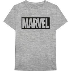 Marvel Heren Tshirt -L- Logo Grijs