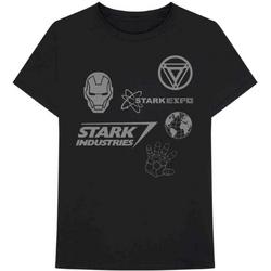 Marvel Iron Man Heren Tshirt -XXL- Iron Man Stark Expo Zwart