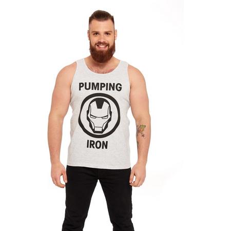 Marvel Iron Man Mouwloze shirt -XXL- Pumping Iron Grijs