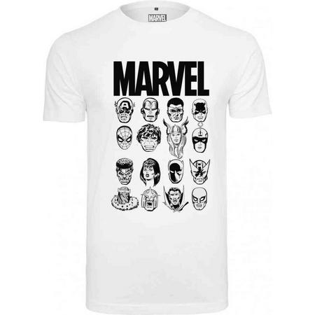 Marvel Marvel Heren Tshirt -XS- Marvel Crew Wit