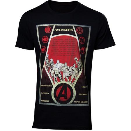 Marvel The Avengers Heren Tshirt -L- Constructivism Poster Zwart