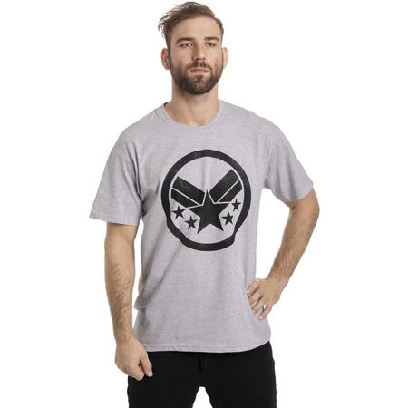 Marvel The Avengers Heren Tshirt -XL- War Machine Sign Grijs
