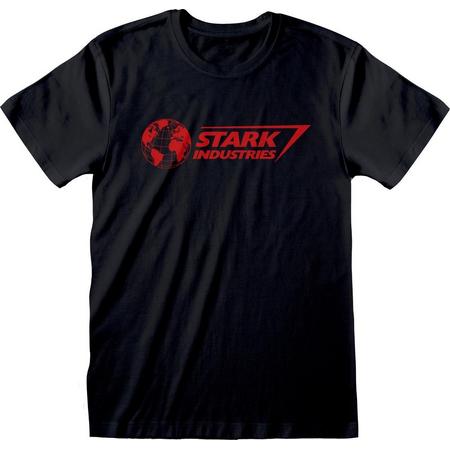 Marvel Unisex Adult Stark Industries T-Shirt (Zwart/Rood)
