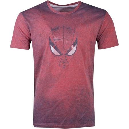 Spiderman - Acid Wash Mens T-shirt - L MERCHANDISE
