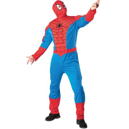 Spiderman�-vermomming voor volwassenen met torso en kap. - Verkleedkleding - XL