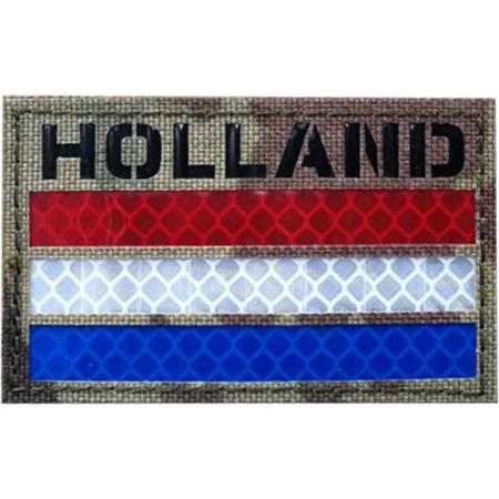 Infra Rood Patch - Holland - Nederland - Mulitcam - Klittenband Velcro - Leger - Reflecterend
