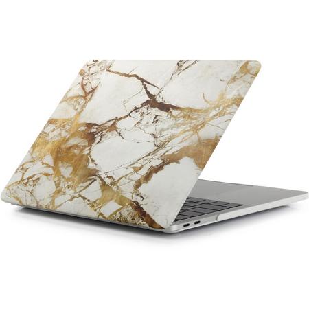 Mattee MacBook Pro 13-inch Touch Bar Series Hard Case Marble (White/Gold)