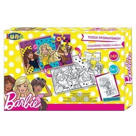 Mattel 2-zijdige Puzzel Barbie 24 Stukjes