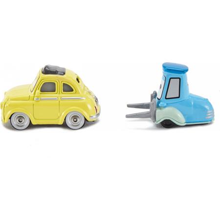 Mattel Cars Voertuigen Luigi & Guido 4 Cm Geel/blauw
