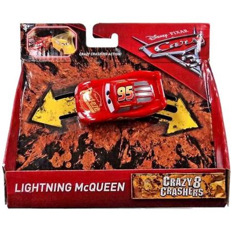 Mattel Crazy 8 Crashers Actievoertuig Lightning Mcqueen 9 Cm