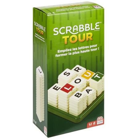SCRABBLE - Scrabble Tour - Bordspel - Vind het langste woord uit de 9 letters die zichtbaar zijn bovenaan de stapels