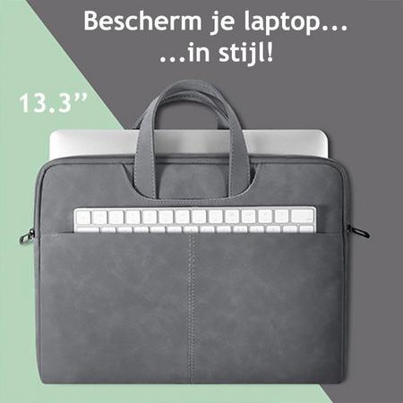 Laptoptas 13.3 inch - Laptop-hoes/Laptop-sleeve voor Laptop 13 inch of kleiner - Grijs