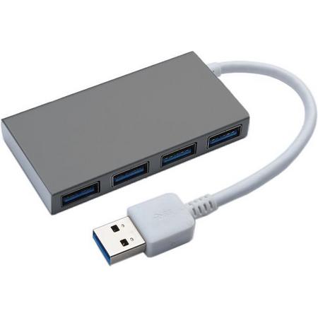 Maxxions Aluminium USB Hub met 4x USB 3.0 poort - Aluminium - Space Grey
