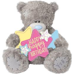 Me to You Knuffel Beer Happy Birthday Stars XL20 41 cm