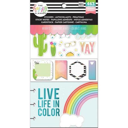 Me and My Big Ideas - Happy Planner Note Cards/Sticky Note Multi Pack - Brights - 463Pieces