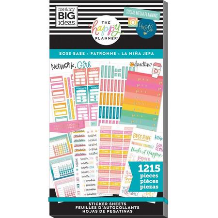 Me and My Big Ideas - Happy Planner Sticker Value Pack - Classic -  Boss Babe - 1215stuks