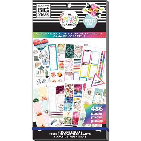 Me and My Big Ideas - Happy Planner Sticker Value Pack - Classic - Color Story 4 - 486stuks