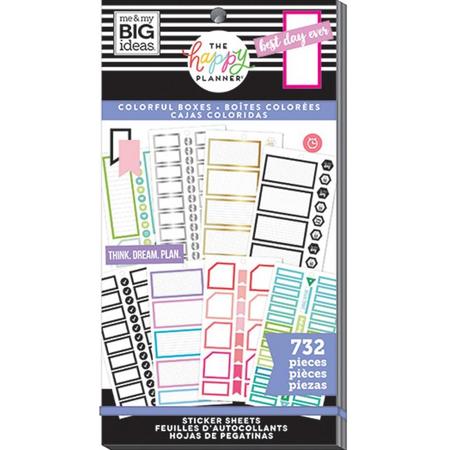 Me and My Big Ideas - Happy Planner Sticker Value Pack - Classic - Colorful Boxes - 732stuks