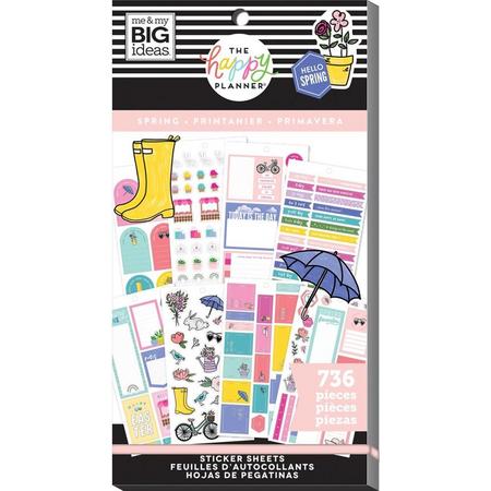 Me and My Big Ideas - Happy Planner Sticker Value Pack - Classic - Spring  - 736stuks