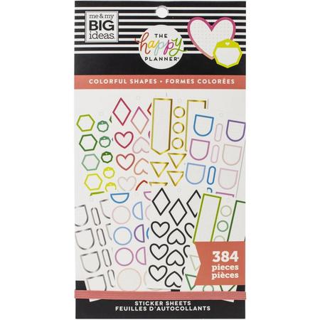 Me and My Big Ideas - Happy Planner Sticker Value Pack - Colorfull Shapes - 384stuks