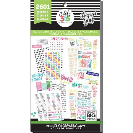 Me and My Big Ideas - Happy Planner Sticker Value Pack - Dates & Holidays - 2601Pieces