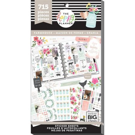 Me and My Big Ideas - Happy Planner Sticker Value Pack - Farmhouse - 715Pieces
