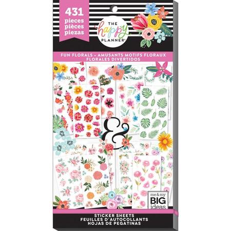 Me and My Big Ideas - Happy Planner Sticker Value Pack - Fun Florals - 431Pieces