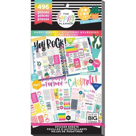 Me and My Big Ideas - Happy Planner Sticker Value Pack - Happy Quotes - 496Pieces