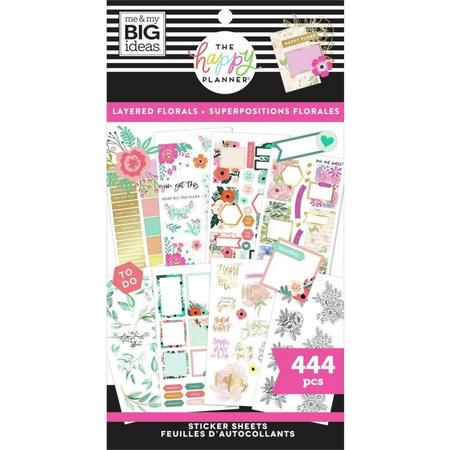 Me and My Big Ideas - Happy Planner Sticker Value Pack - Layered Florals - 421stuks