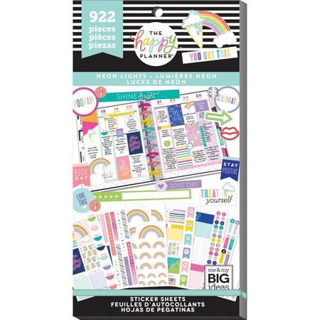 Me and My Big Ideas - Happy Planner Sticker Value Pack - Neon Lights - 922 Pieces