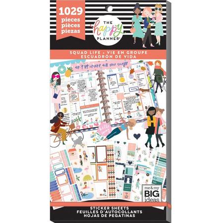 Me and My Big Ideas - Happy Planner Sticker Value Pack - Squad Life - 1029 Stuks