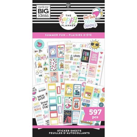 Me and My Big Ideas - Happy Planner Sticker Value Pack Classic - Summer Fun -597stuks