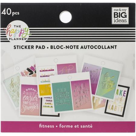 Me and My Big Ideas - Happy Planner Tiny Stickerpad - Fitness - 40stuks