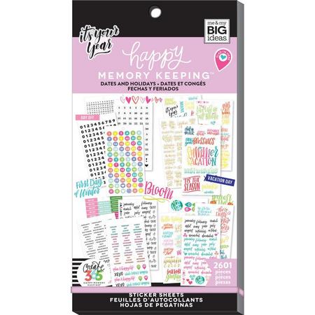 Me and My Big Ideas - Happy Planner Value Pack - Dates & Holidays - 2601Pieces