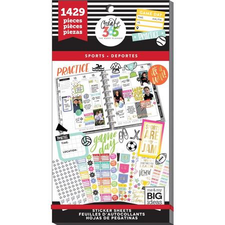 Me and My Big Ideas - Happy Planner Value Pack - Sports - 1429 Pieces