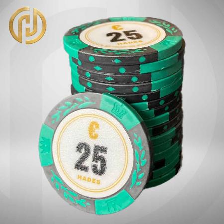 Hades Cashgame Classic Poker Chips €25,- (25 stuks)