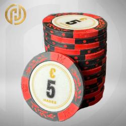 Hades Cashgame Classic Poker Chips €5,- (25 stuks)