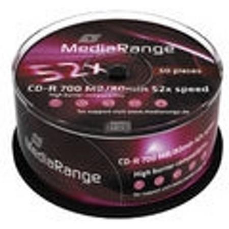 CD-R MediaRange 700MB 50pcs Spindel 52x