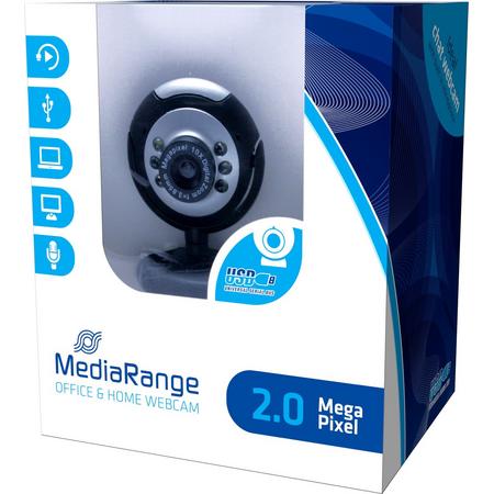 MediaRange MROS602 2MP 1280 x 1024Pixels USB 2.0 Zwart, Grijs webcam