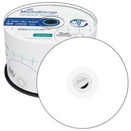 MediaRange Medical Line DVD-R 4.7 GB Inkjet Printable 50 stuks