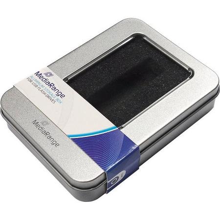 MediaRange USB-Drive Box, Aluminum, 22 mm, Capacity 1 pieces, Silver