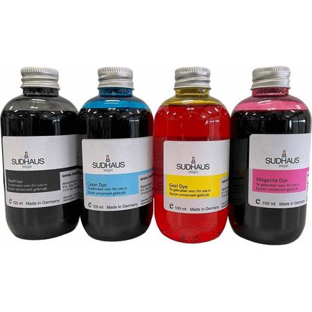Dye Refill Inkt universeel voor Epson Set 4 kleuren