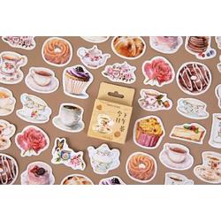 Set van 46 stickers - Tea, Coffe and Sweets