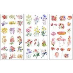 Stickerset Bloemen - 6 vellen - Flower Stickers