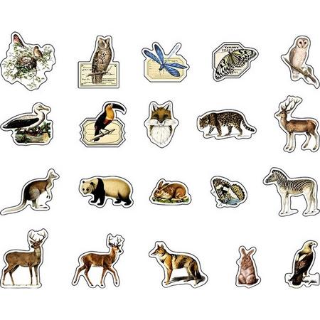 Transparante Stickers - Dieren - 40 stuks - Doorzichtige Sticker Animals