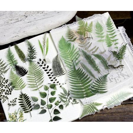 Vellum Stickerset Green - 70 stuks - Varens - Planten - Botanische stickers
