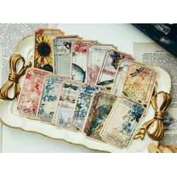 Vintage Pocket Mini Cards - 80 stuks - Labels - Hobbypapier