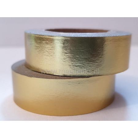 Washi Tape Goud Foil - 10 meter x 1,5 cm. - Masking Tape Goud Glanzend
