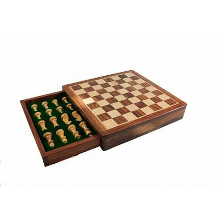 Magnetisch schaakspel, zeer luxe, en mooie lade.