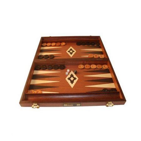 Mahoniehouten Backgammon Set - 48 x 60 x 4 cm